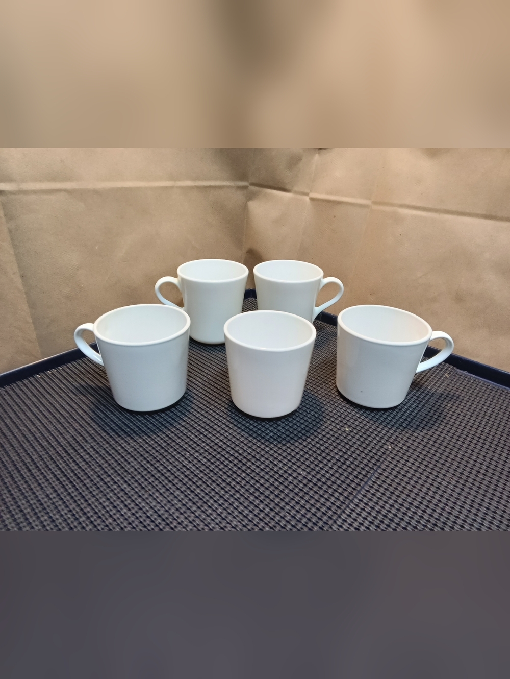 Corningware White Ceramic Mugs - Set of 5